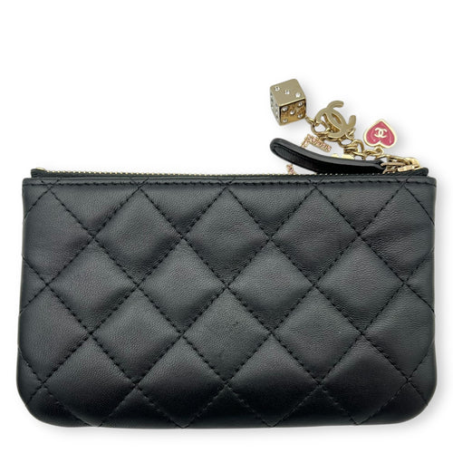 Chanel CC Pouch Black in Lambskin, Gold hardware_2