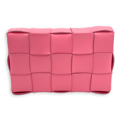 Bottega Veneta Cassette Pink Crossbody Bag in Calfskin_2
