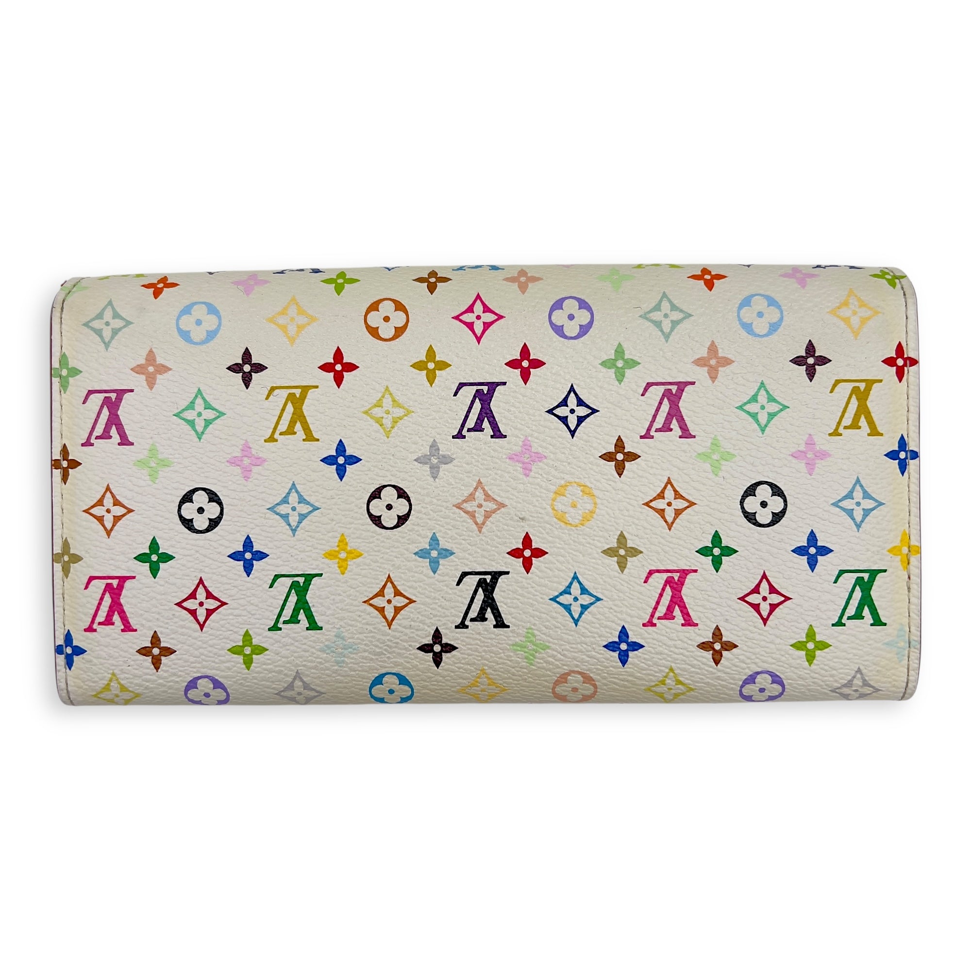 Louis Vuitton Sarah Multi-colour Wallet in Coated Canvas, Gold hardware_2