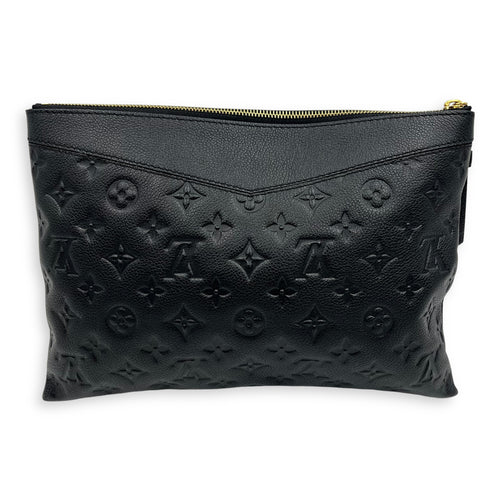 Louis Vuitton Daily Pouch Black Clutch in Empreinte Leather, Gold hardware_2