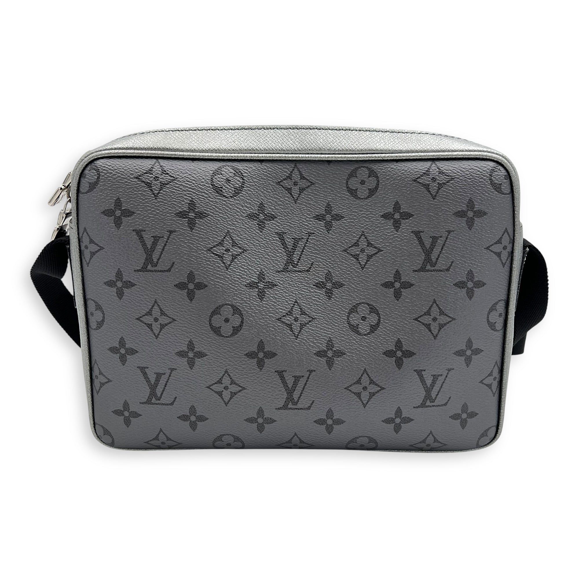 Louis Vuitton Logo Silver Messenger in Monogram Coated Canvas, Silver hardware_5
