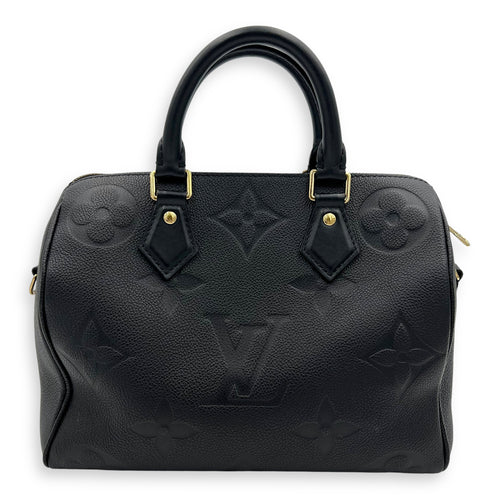 Louis Vuitton Speedy Bandouliere Top Handle Bag Black in Monogram Empreinte Leather, Gold hardware_2