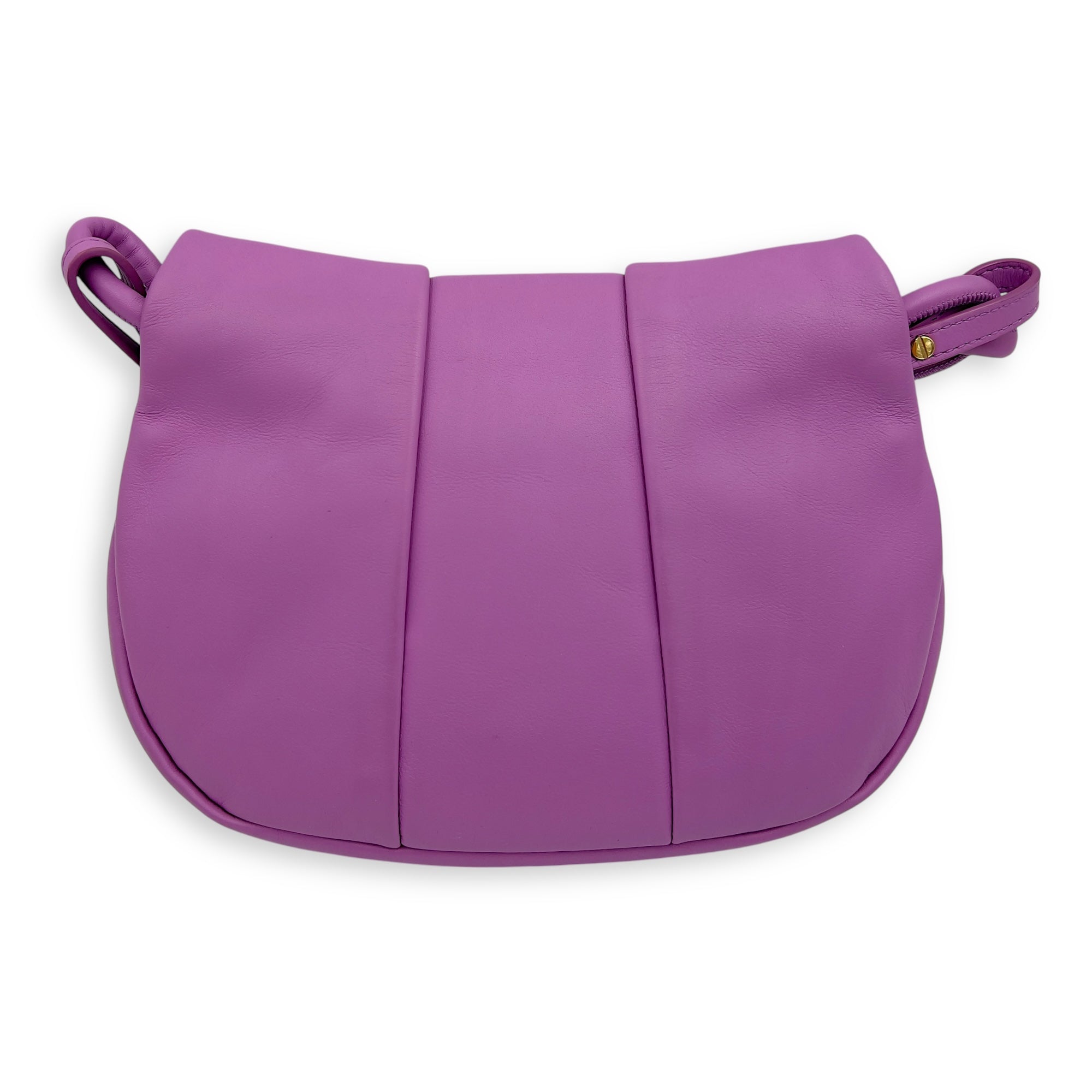 Loewe Paseo Crossbody Bag Purple in Calfskin, Gold hardware_2