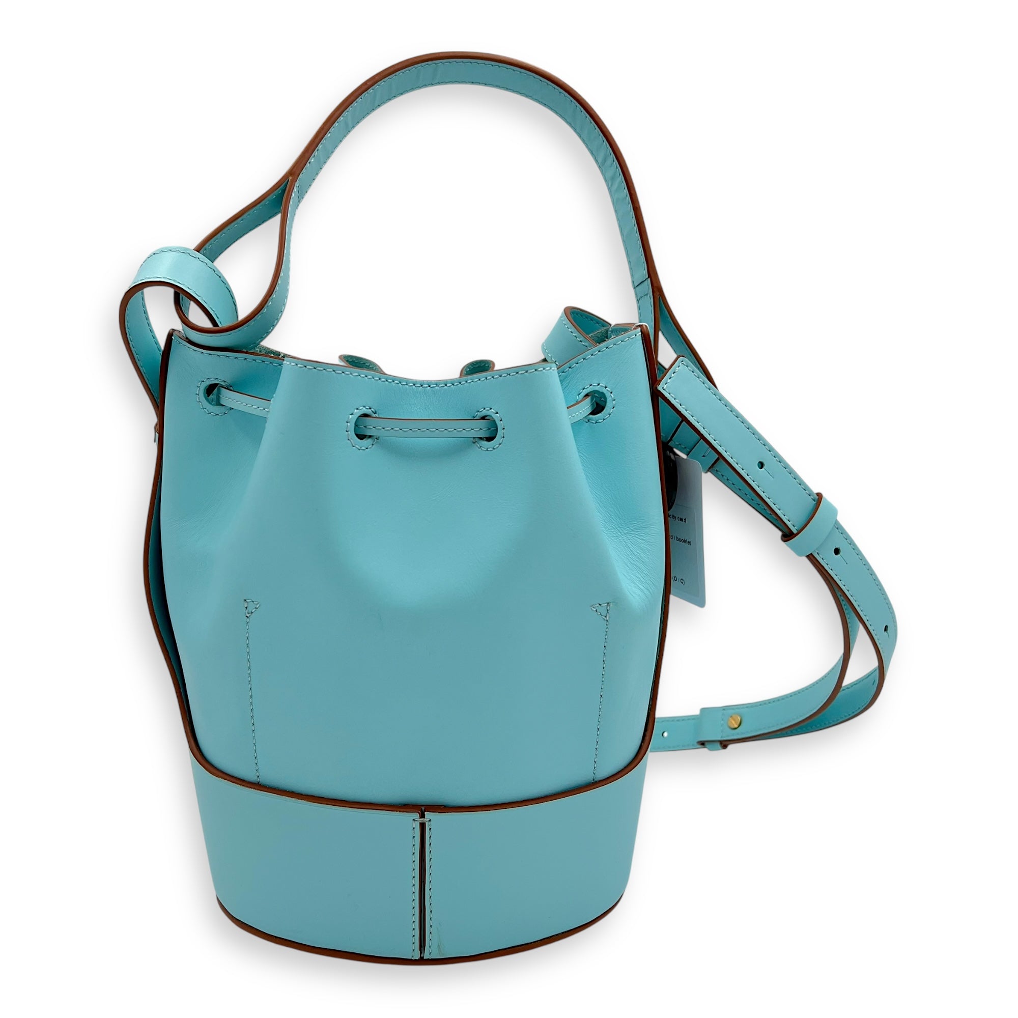 Loewe Ballon Bucket Bag Blue in Calfskin, Gold hardware_2