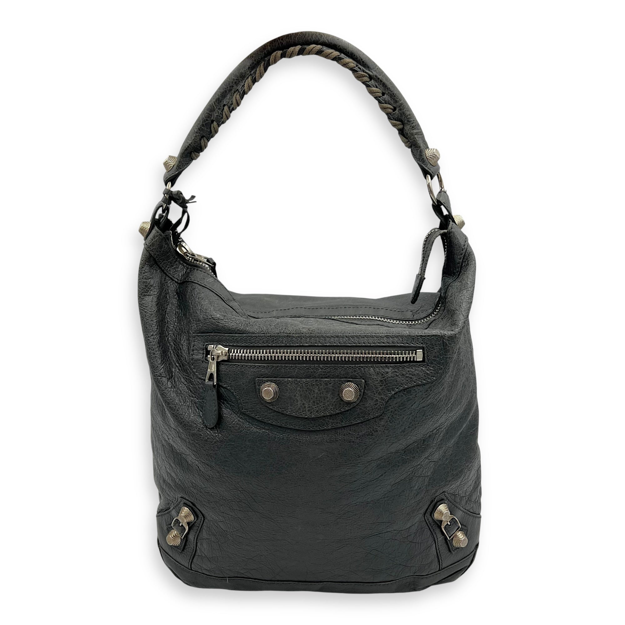 Balenciaga Others Shoulder Bag Grey in Goat Leather, Silver hardware_2