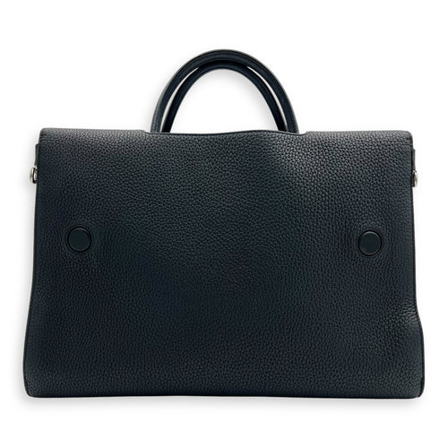 Dior Diorever Top Handle Bag Black in Calfskin, Silver hardware_2