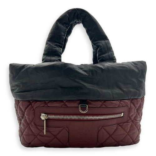 Chanel Reversible Cocoon Black Top Handle Bag in Calfskin, Silver hardware_2