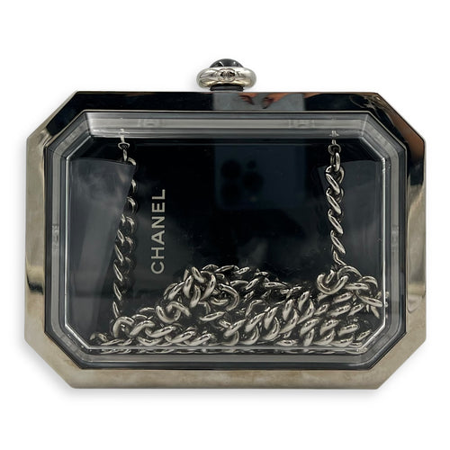Chanel Minaudiere Plexiglass Vanity Crossbody Bag Black in Others, Silver hardware_2