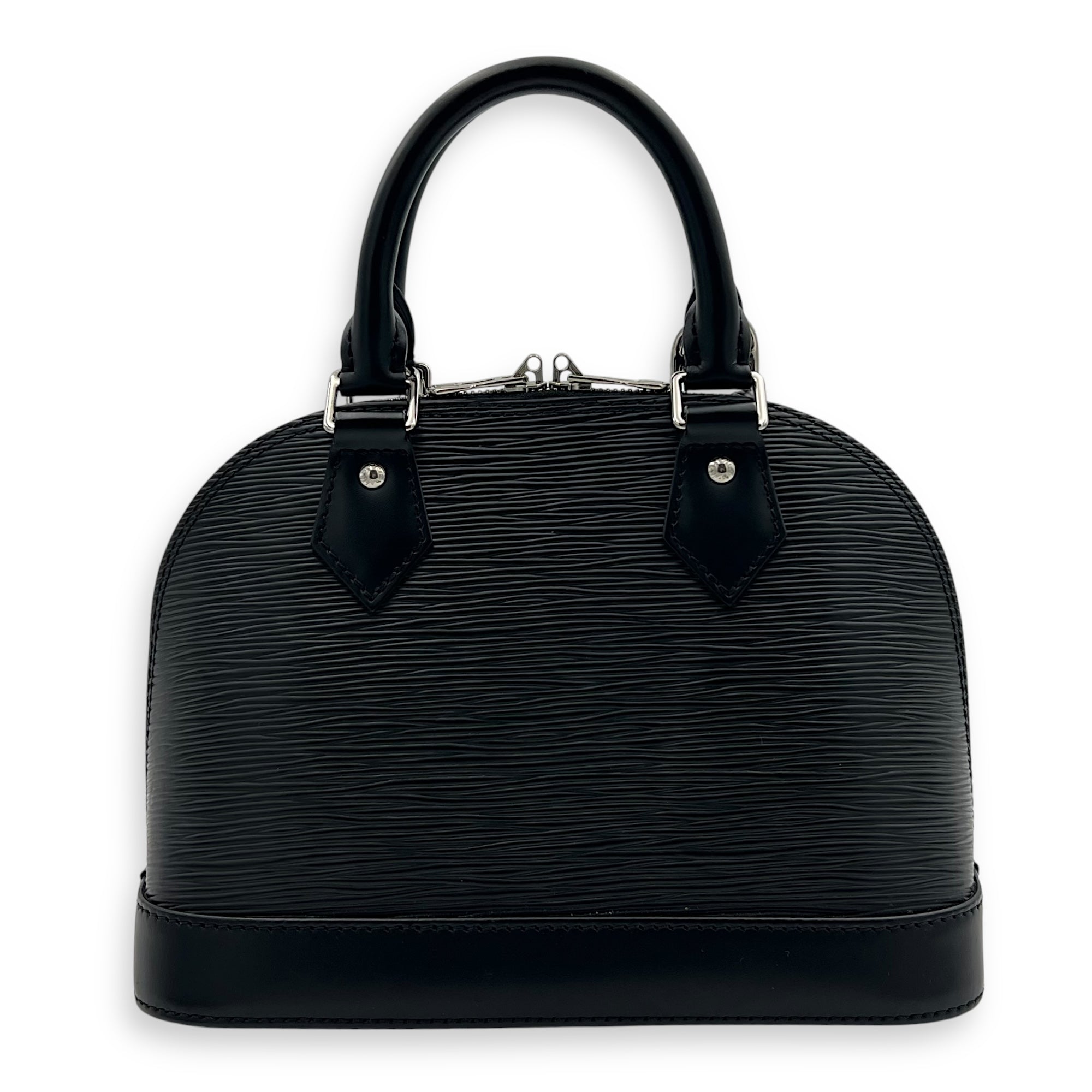Louis Vuitton Alma BB Black Top Handle Bag in Epi Leather, Silver hardware_2