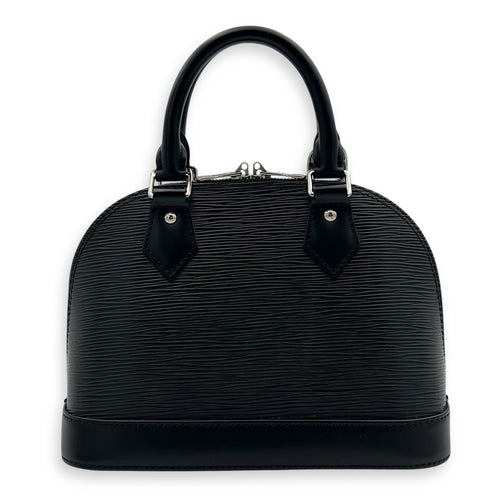 Louis Vuitton Alma BB Black Top Handle Bag in Epi Leather, Silver hardware_2