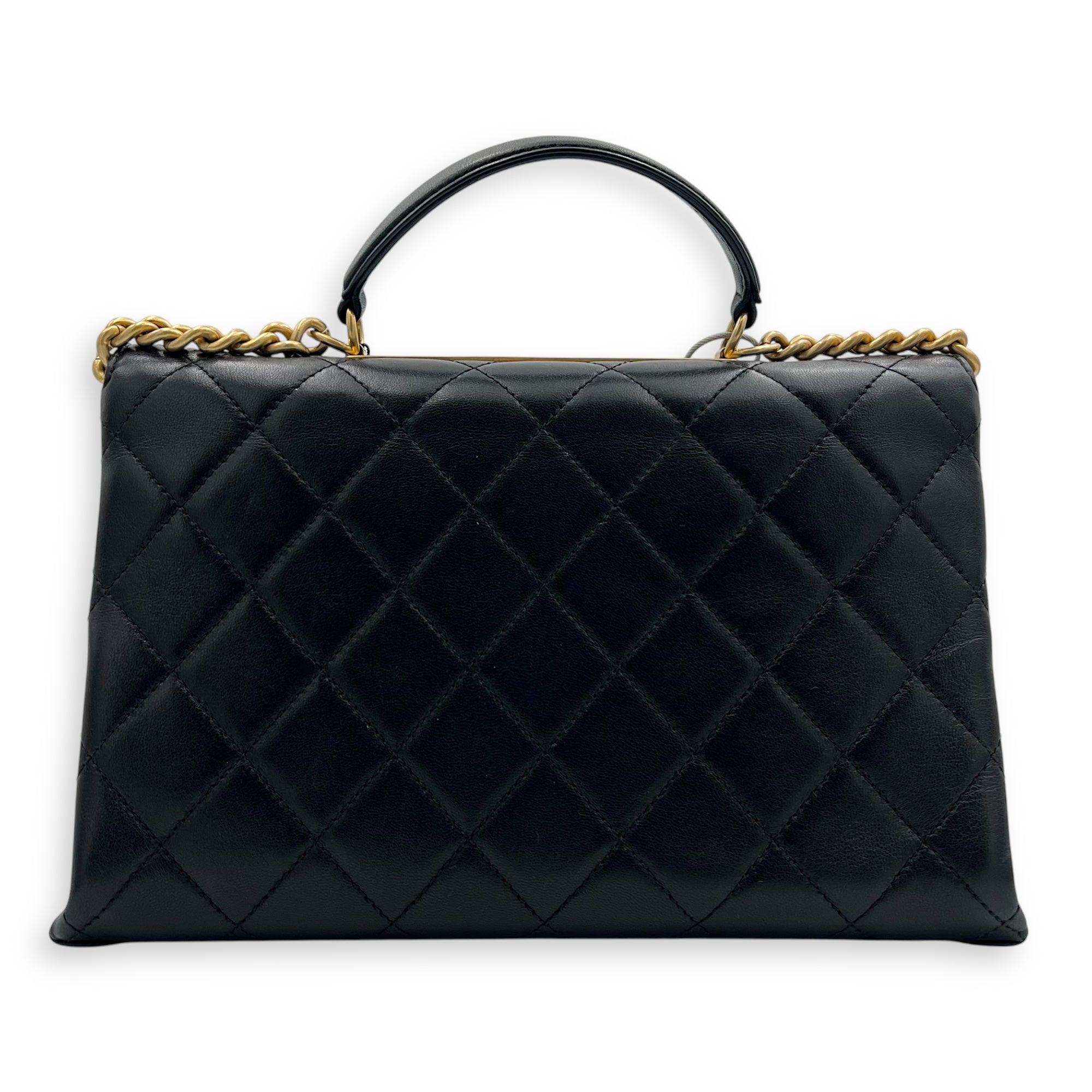 Chanel Trendy Spirit Black Top Handle Bag in Calfskin, Gold hardware_2