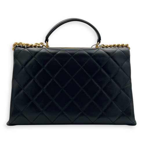 Chanel Trendy Spirit Black Top Handle Bag in Calfskin, Gold hardware_2