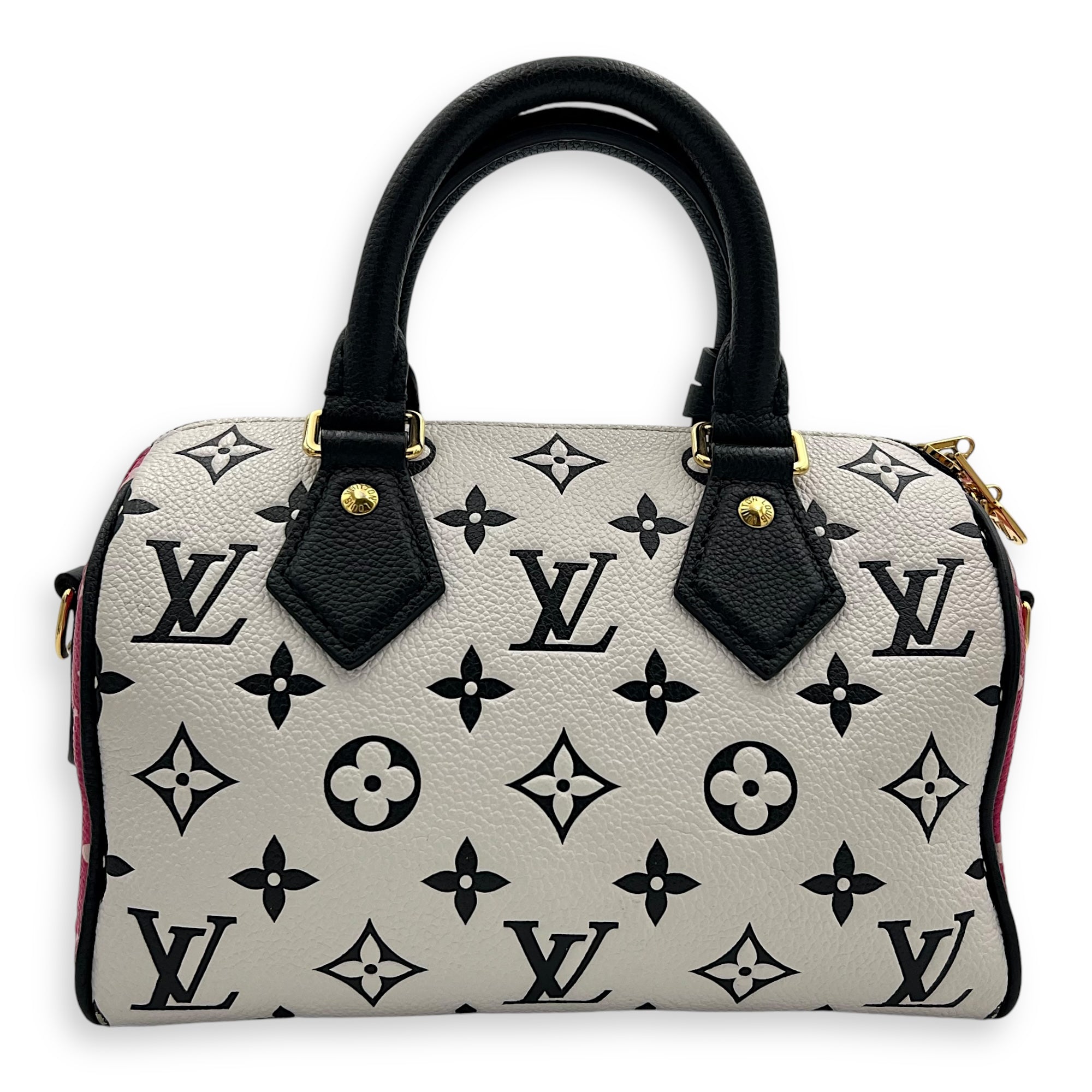 Louis Vuitton Speedy Top Handle Bag Multi-colour in Calfskin, Gold hardware_2