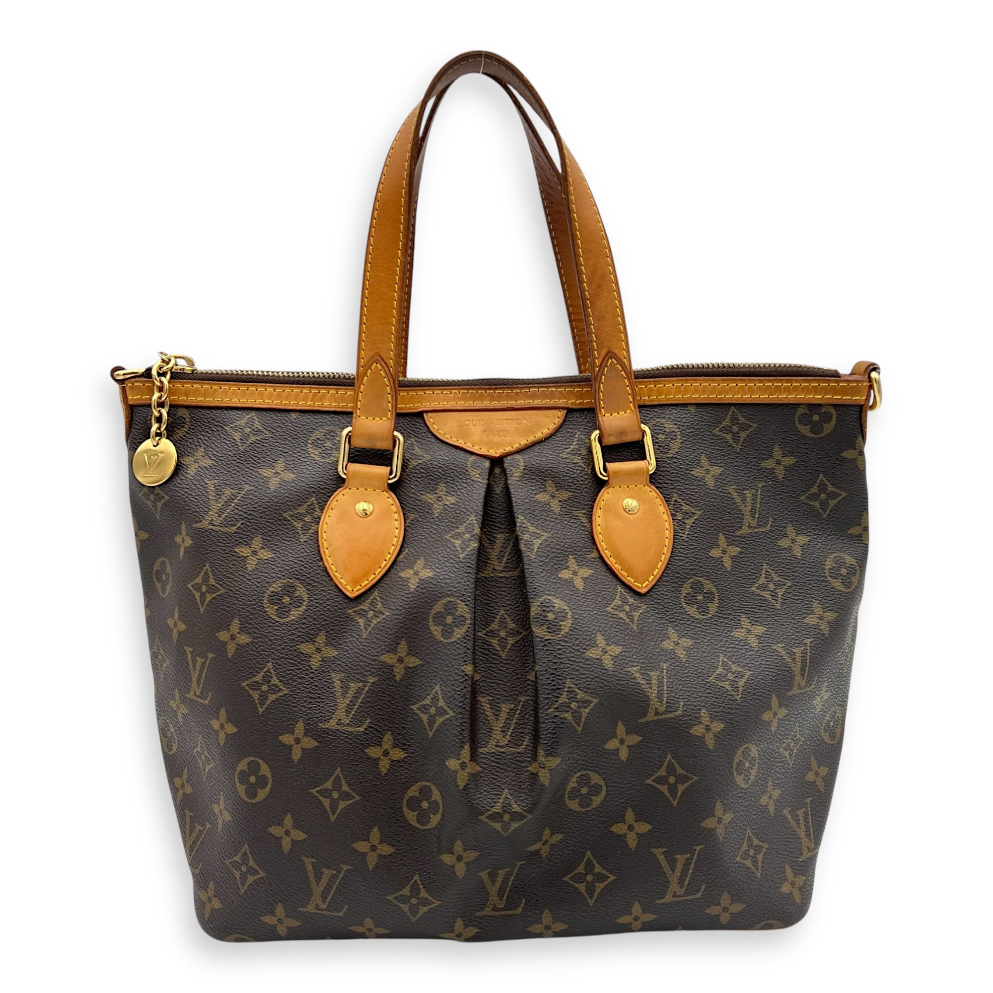 Louis Vuitton Palermo Top Handle Bag PM Brown in Monogram Coated Canvas, Gold hardware_1