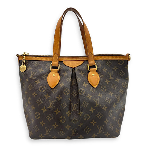 Louis Vuitton Palermo Top Handle Bag PM Brown in Monogram Coated Canvas, Gold hardware_1