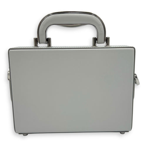 Dior Kenny Scharf Vanity Top Handle Bag Grey in Calfskin, Silver hardware_13