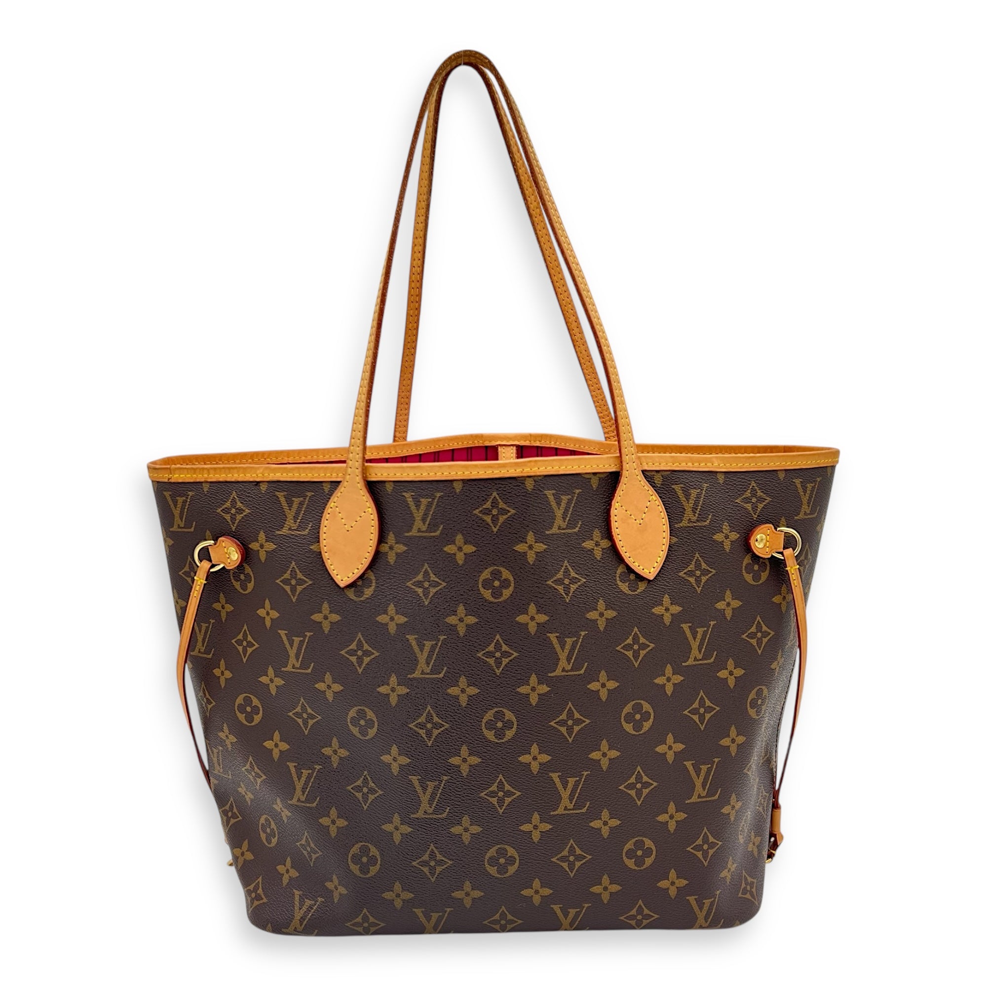 Louis Vuitton Neverfull Tote Bag MM Brown in Monogram Coated Canvas, Gold hardware_4