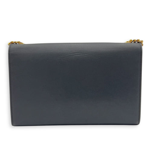 Saint Laurent Kate Crossbody Bag Black in Calfskin, Gold hardware_9