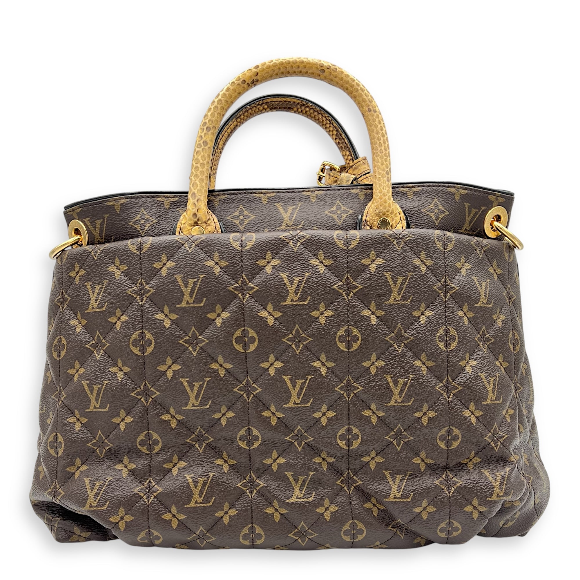 Louis Vuitton Etoile Exotique Top Handle Bag GM Brown in Monogram Coated Canvas, Gold hardware_10