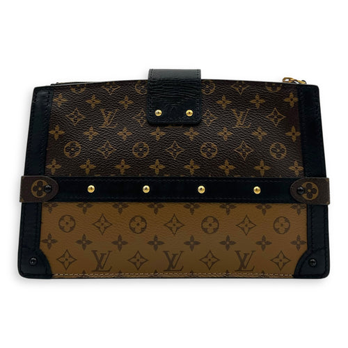 Louis Vuitton Trunk Trunk Clutch 2 Way Brown in Monogram Coated Canvas, Gold hardware_2