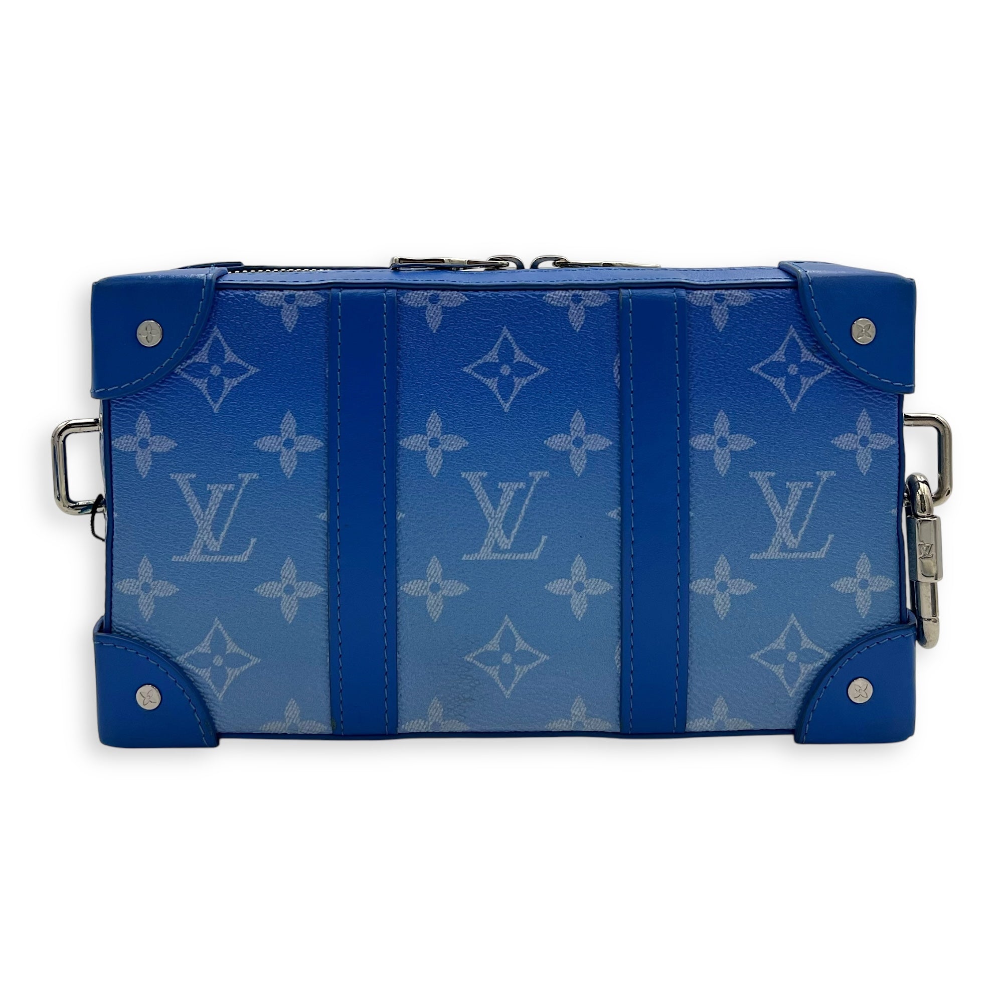 Louis Vuitton Clouds Soft Trunk Wallet Crossbody Bag Blue in Coated Canvas, Silver hardware_2