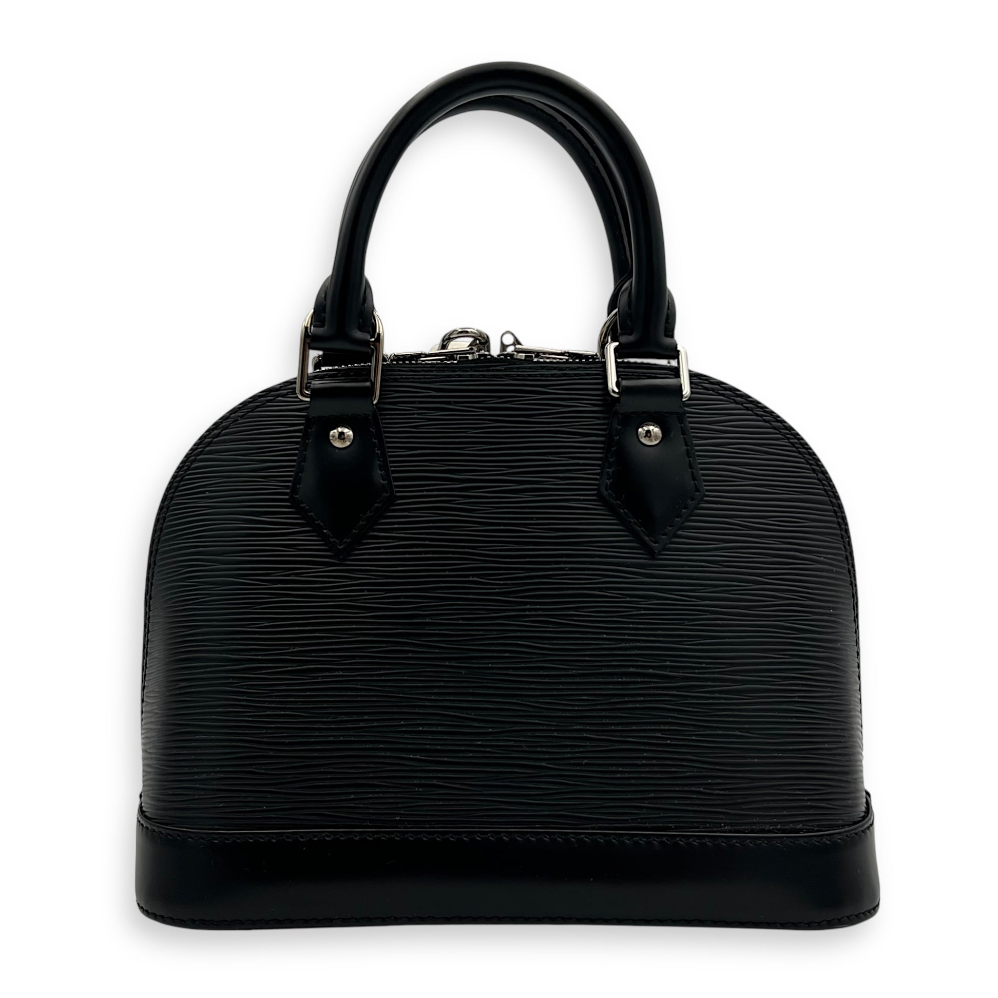 Louis Vuitton Alma Top Handle Bag Black in Epi Leather, Silver hardware_2