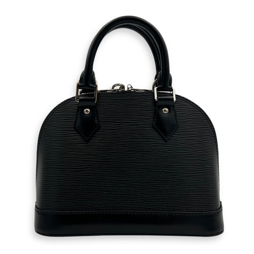 Louis Vuitton Alma Top Handle Bag Black in Epi Leather, Silver hardware_2