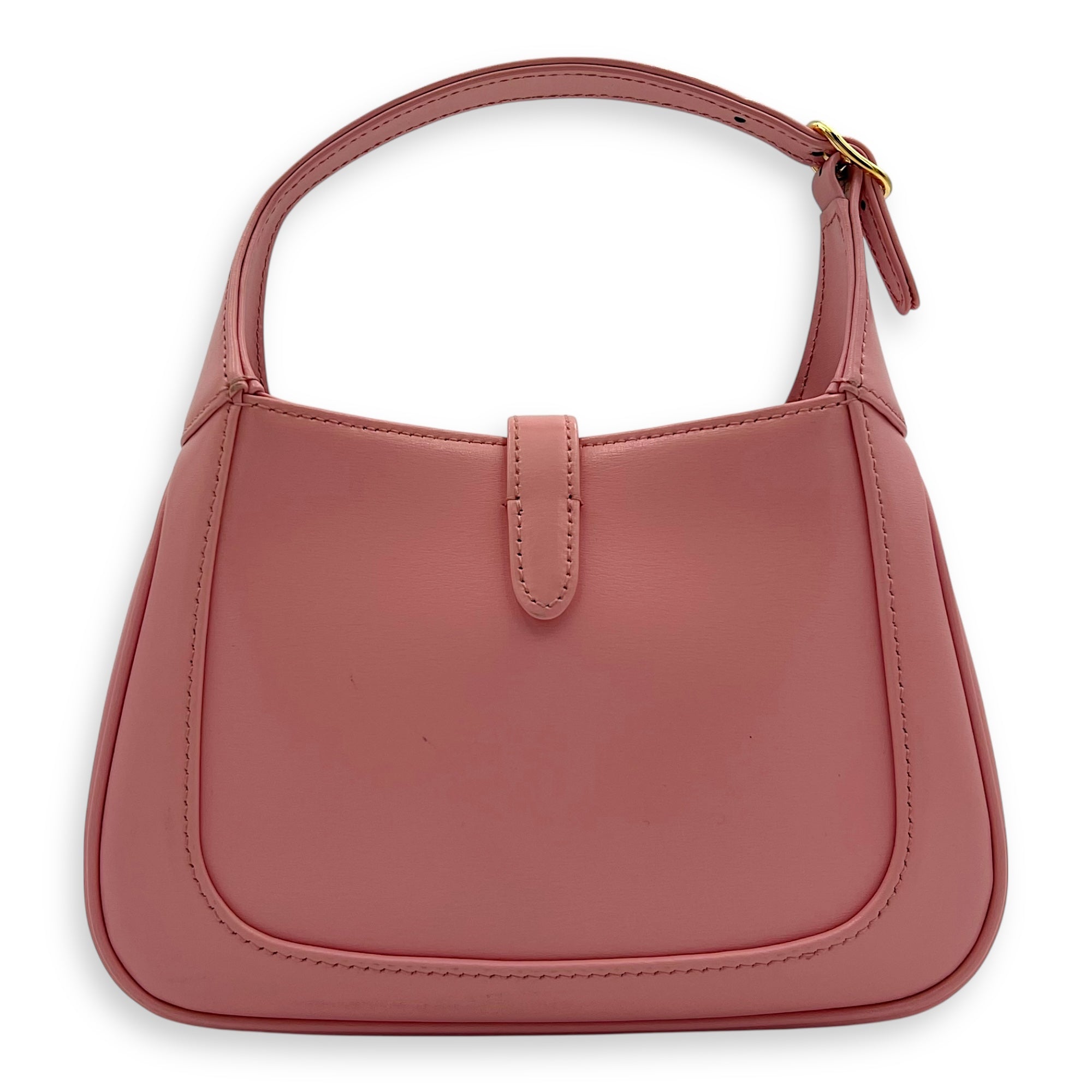Gucci Jackie 1961 Crossbody Bag Mini Pink in Calfskin, Gold hardware_2