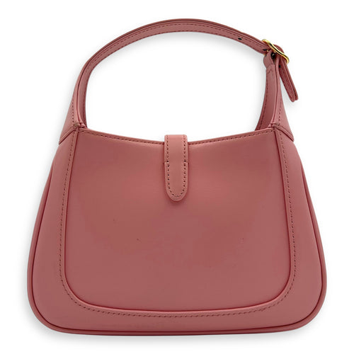 Gucci Jackie 1961 Crossbody Bag Mini Pink in Calfskin, Gold hardware_2