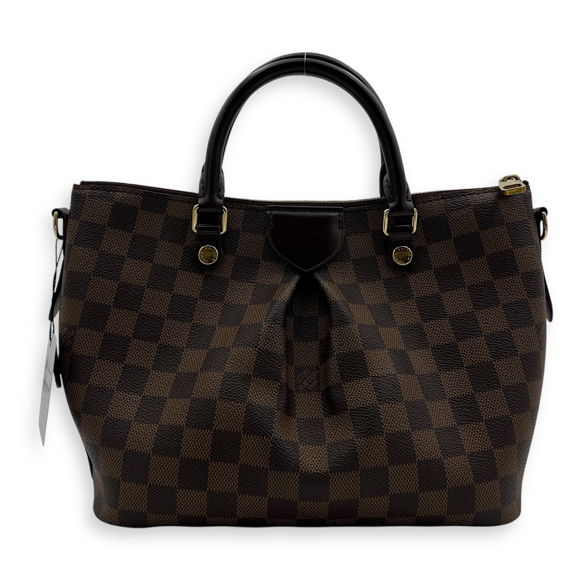 Louis Vuitton Siena PM Brown Top Handle Bag in Coated Canvas, Gold hardware_2