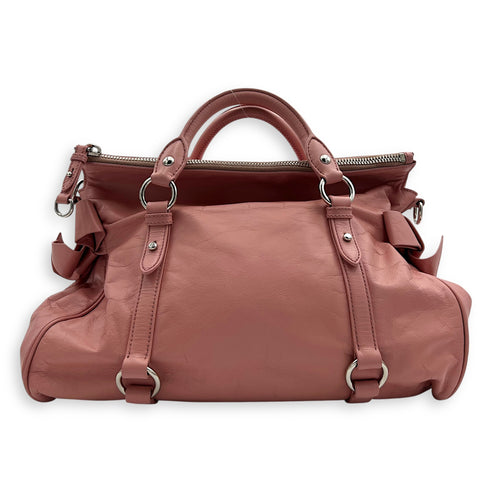 Miu Miu 2 way bag Top Handle Bag Pink in Goat Leather, Silver hardware_2