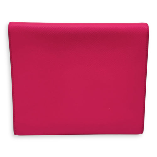 Hermès Clic Rose Extreme Shoulder Bag in Epsom, Palladium hardware_6