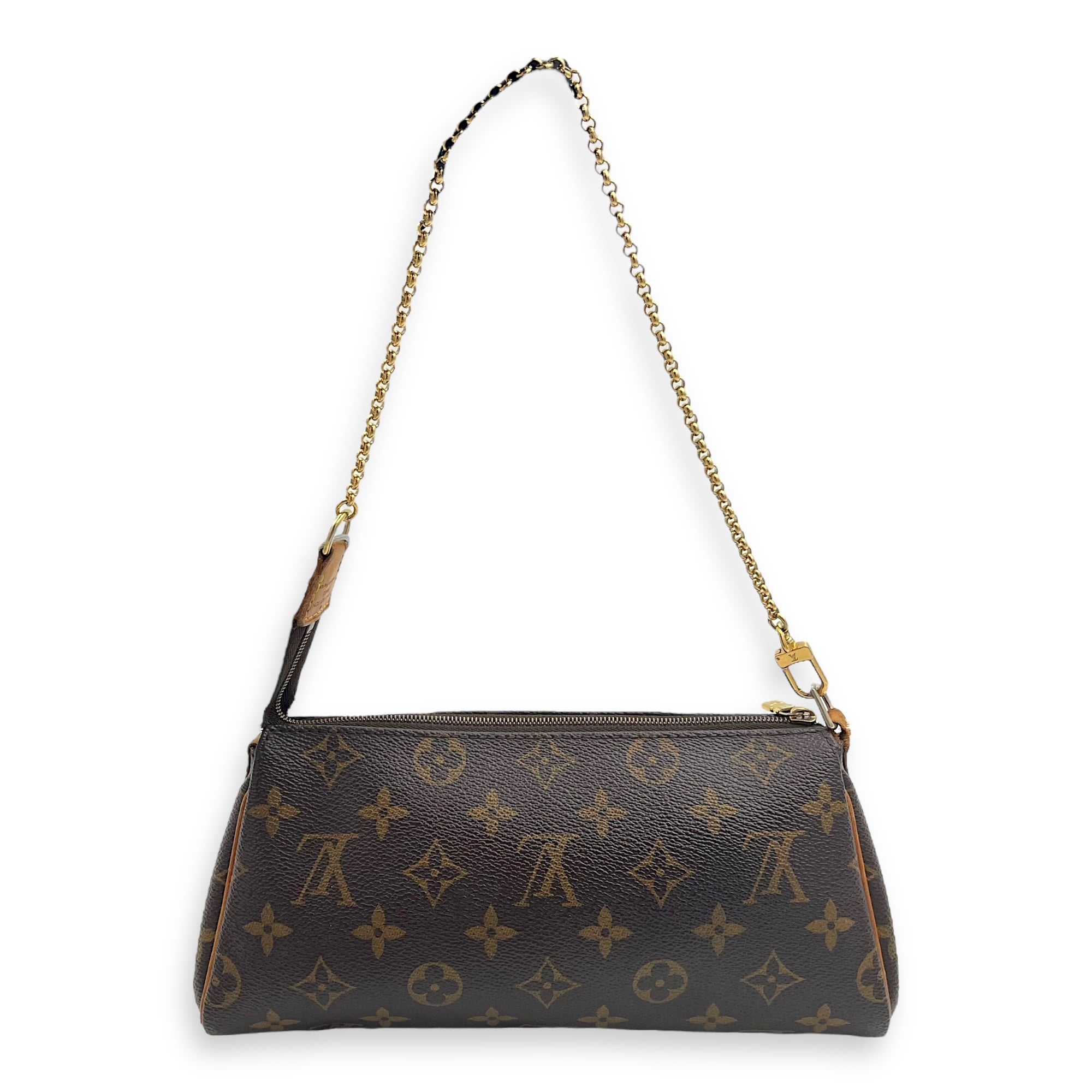 Louis Vuitton Eva Crossbody Bag Brown in Monogram Coated Canvas, Gold hardware_1