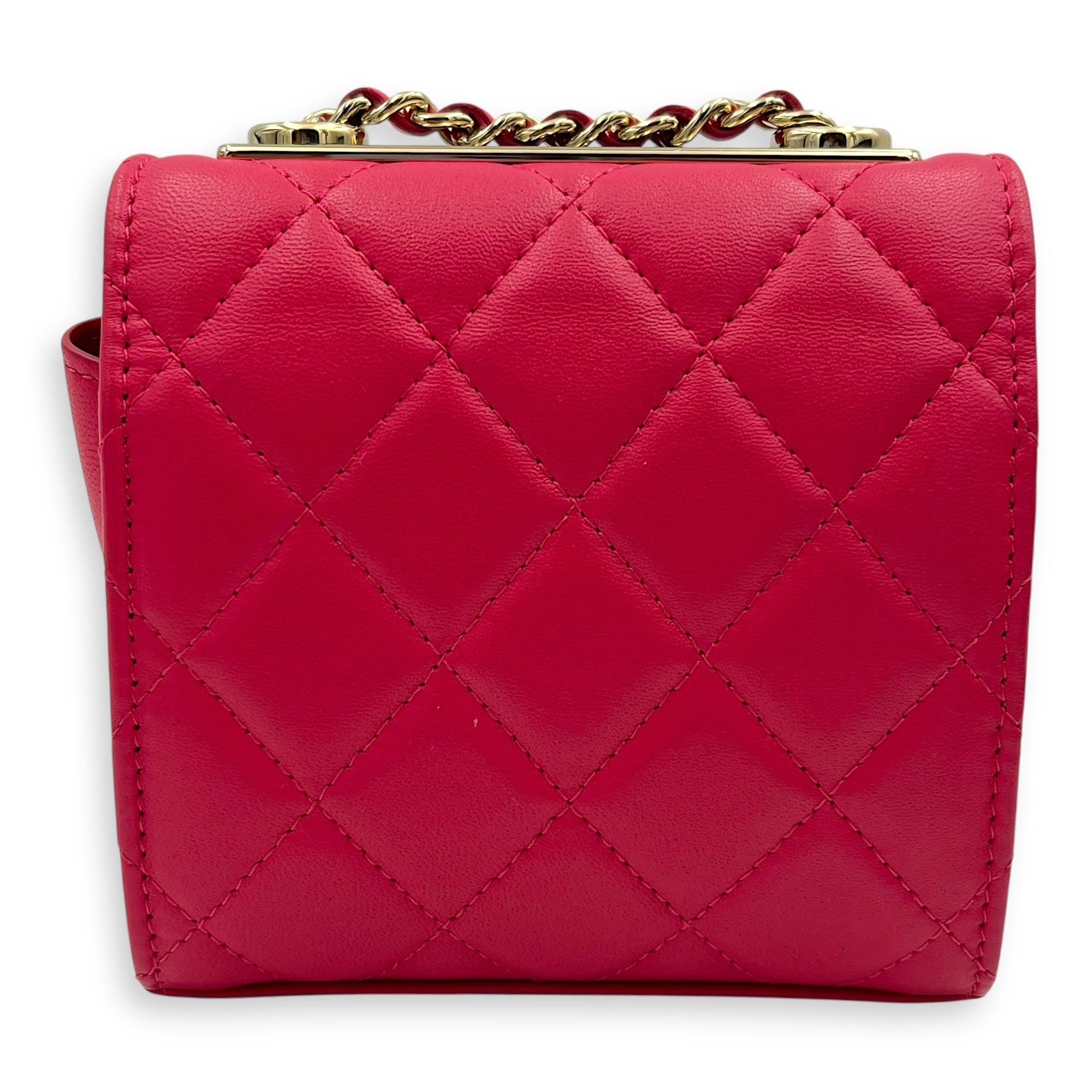 Chanel CC trendy Wallet On Chain Pink in Lambskin, Gold hardware_2