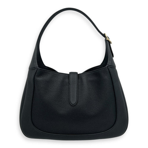 Gucci Jackie 1961 Shoulder Bag Black in Calfskin, Gold hardware_2