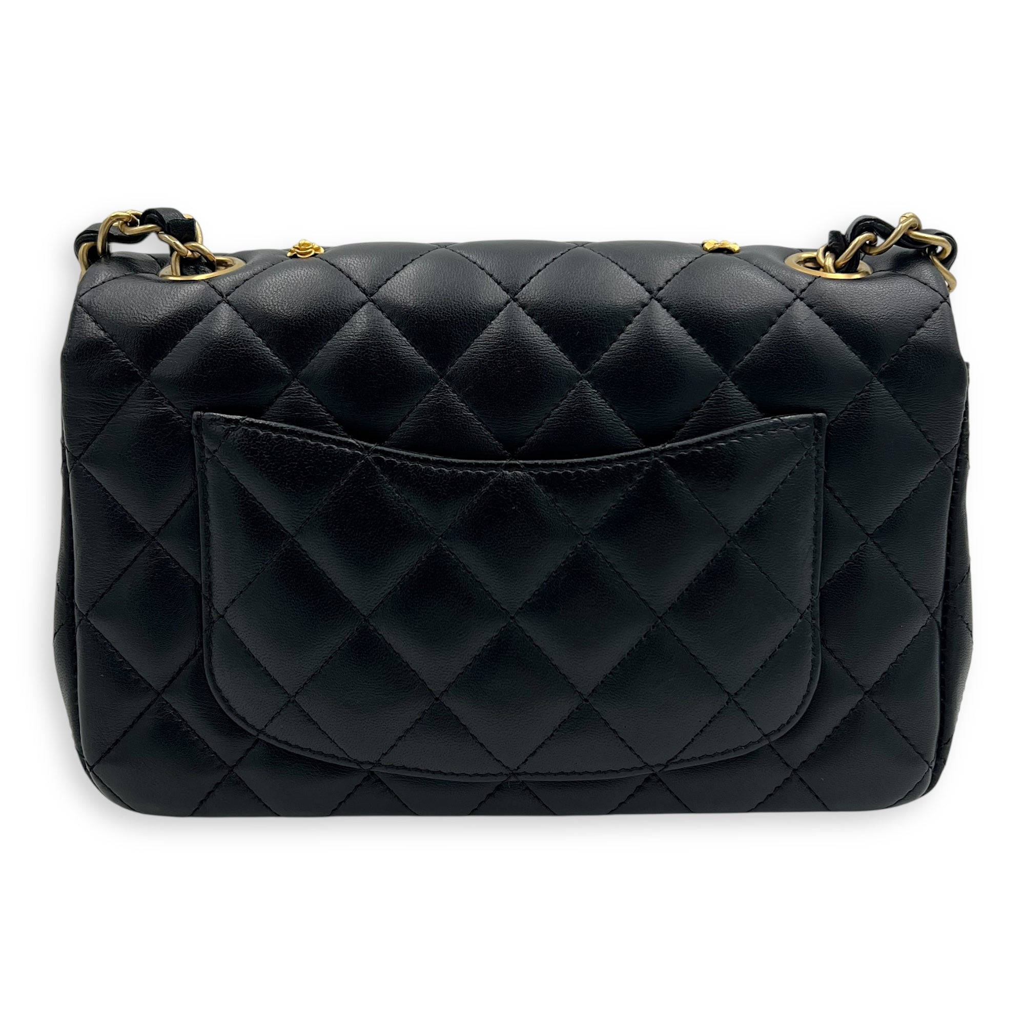Chanel Lucky Charm Classic Mini Black Shoulder Bag in Lambskin, Mixed hardware_2