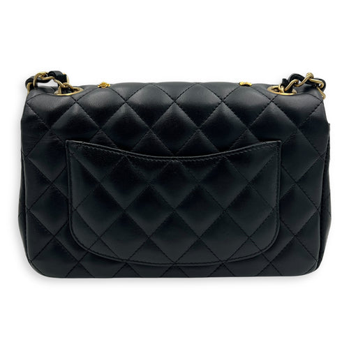 Chanel Lucky Charm Classic Mini Black Shoulder Bag in Lambskin, Mixed hardware_2