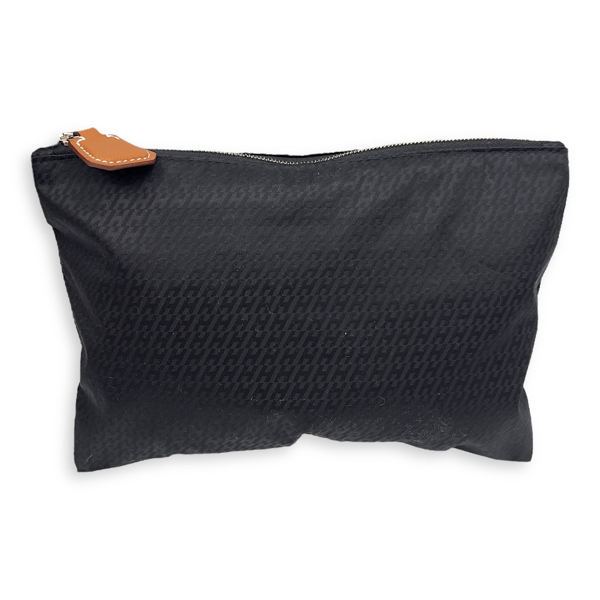 Hermès Silky Pocket Cosmetic Case Black in Nylon, Palladium hardware_2