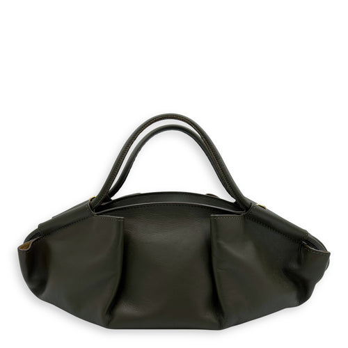 Loewe Paseo Top Handle Bag Green in Calfskin, Gold hardware_10