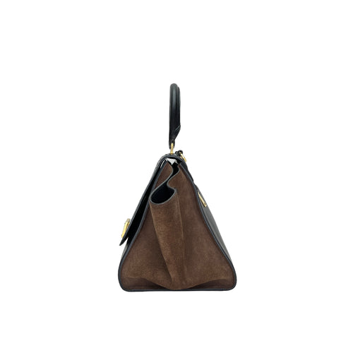 Trapeze Small Multi-colour Top Handle Bag in Calfskin, Gold hardware