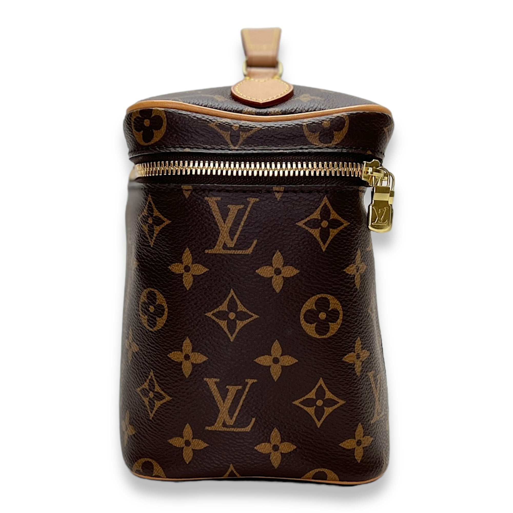 Nice BB Brown Vanity Bag in Monogram Coated Canvas, Gold hardware