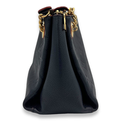 Surene BB Navy Shoulder Bag in Monogram Empreinte Leather, Gold hardware