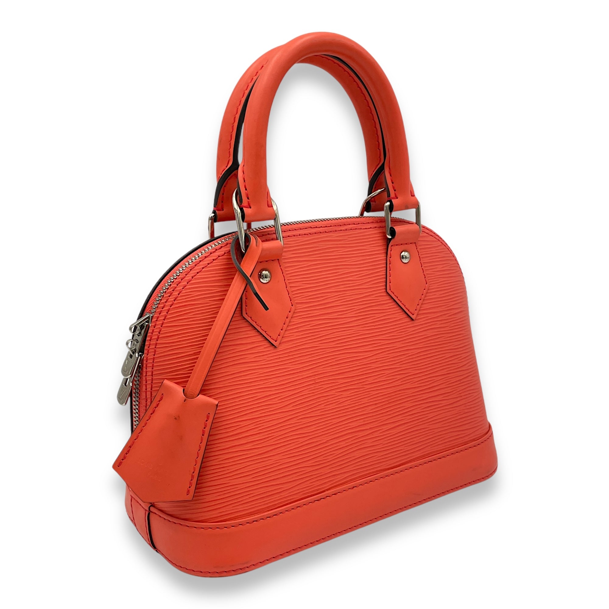 Alma BB Top handle bag in Epi leather, Silver Hardware