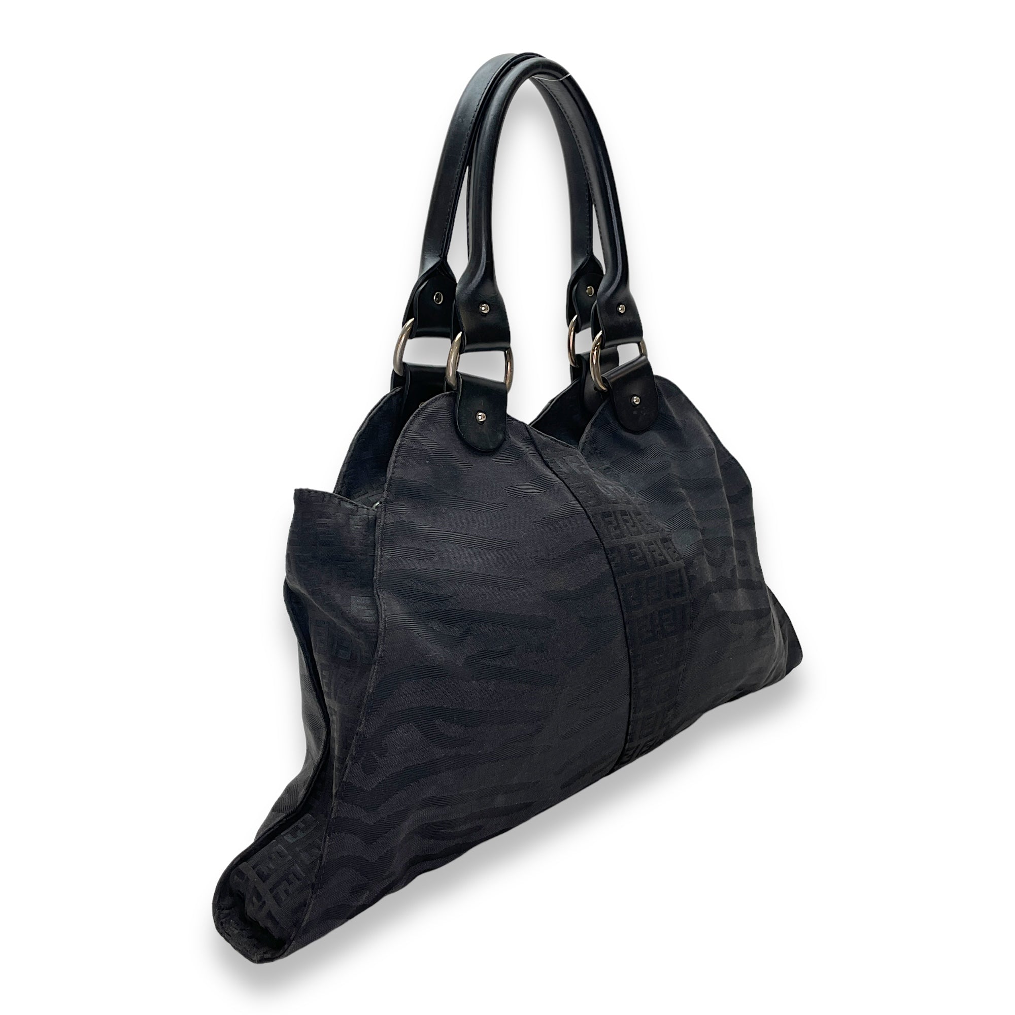 Hobo Top handle bag in Canvas, Silver Hardware