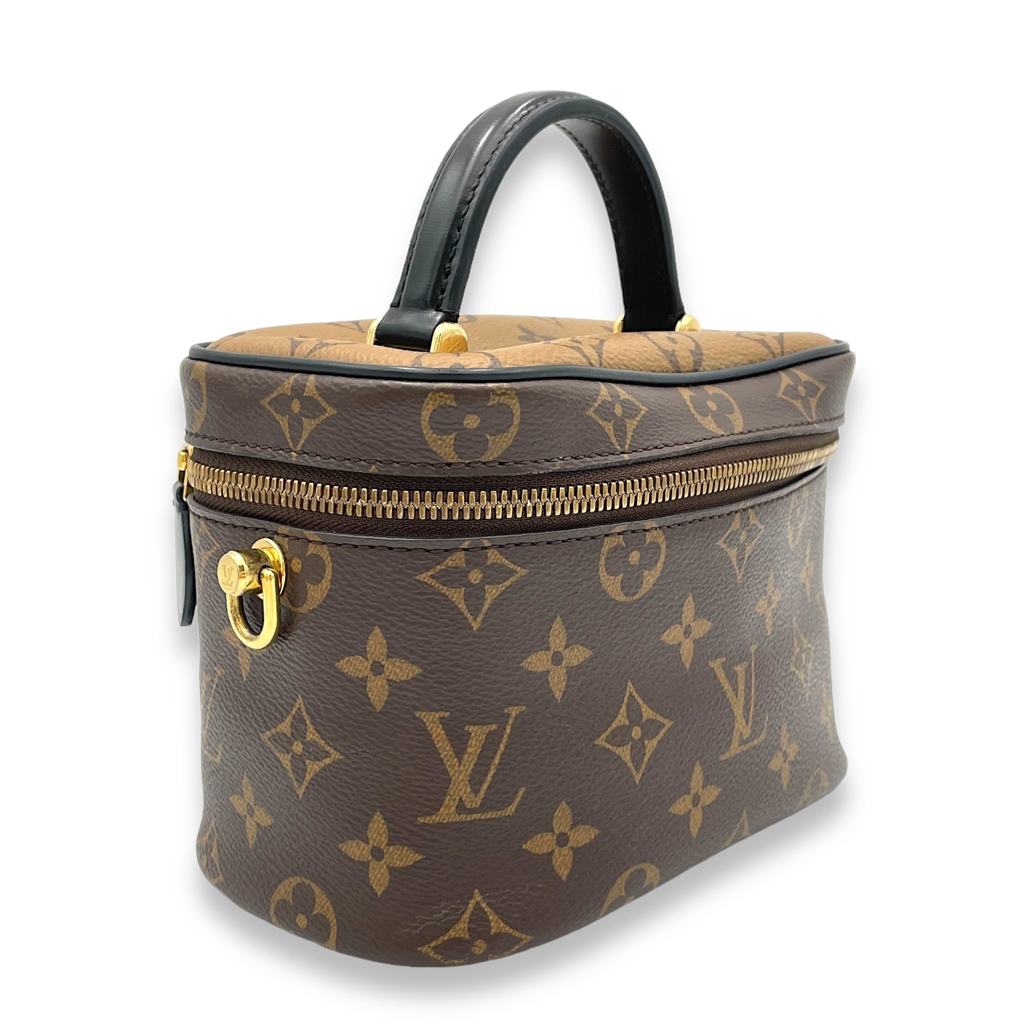 Reverse Vanity Bag PM Brown in Monogram Coated Canvas, Gold hardware