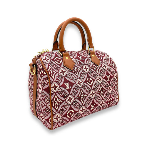 Speedy Bandouliere Since 1854 Top Handle Bag in Jacquard, Gold hardware