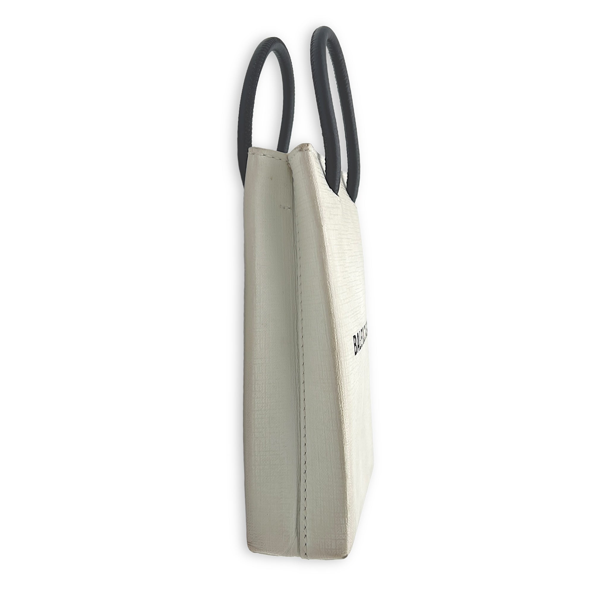 Shopping Mini Top handle bag in Calfskin, Silver Hardware