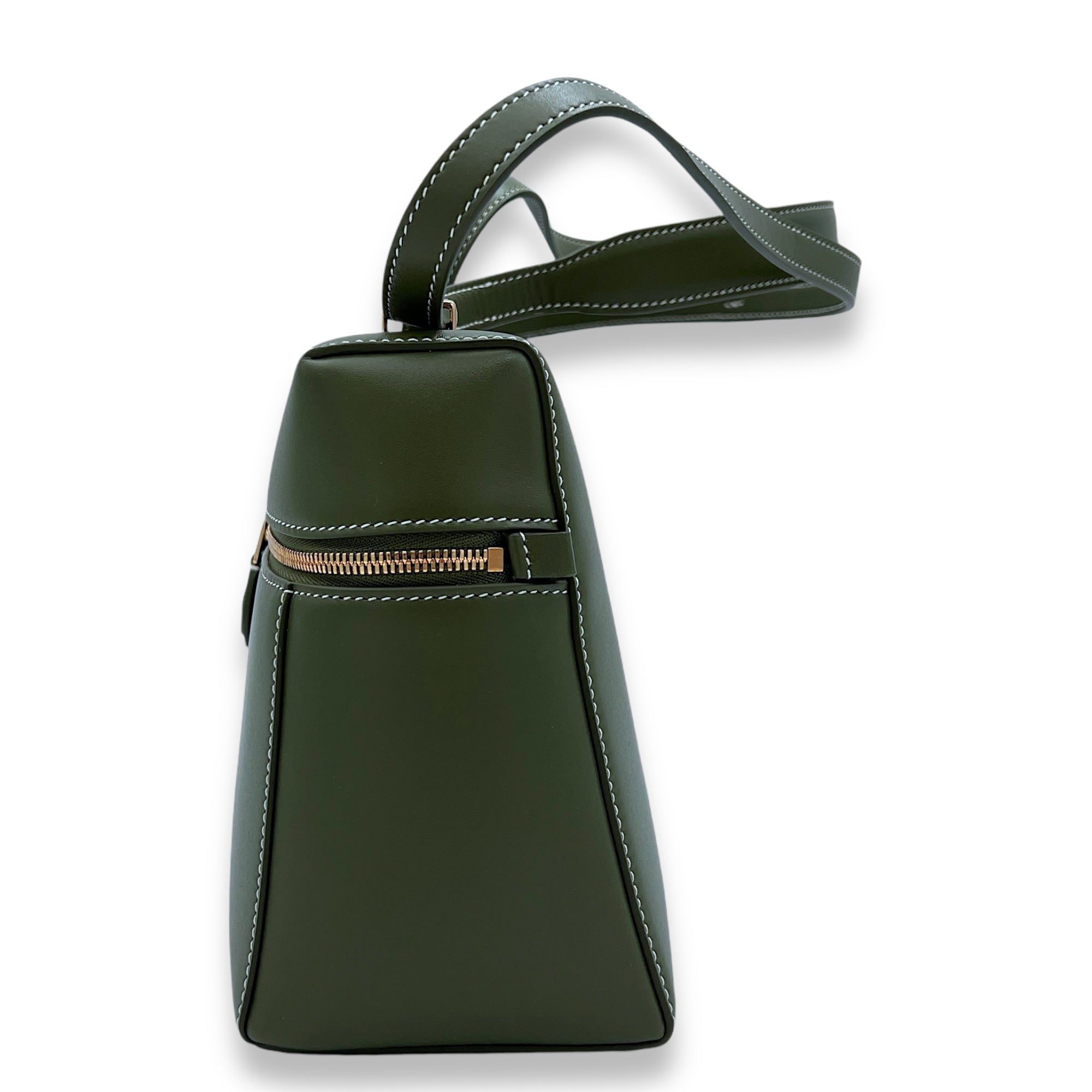 Extra Bag L27 Shoulder Bag Green in Calfskin, Gold hardware