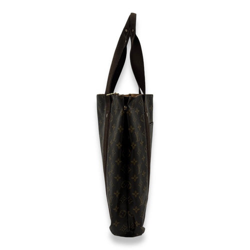 Beaubourg Tote Bag Brown in Monogram Coated Canvas, Gold hardware