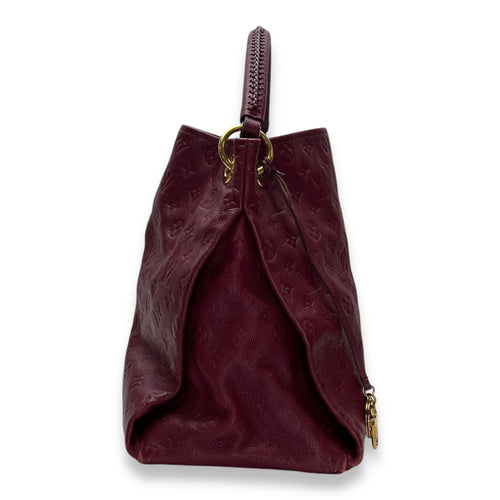 Artsy Top Handle Bag Red in Monogram Empreinte Leather, Gold hardware